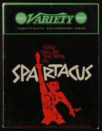 4s049 DAILY VARIETY exhibitor magazine Nov 4, 1959 great different Saul Bass Spartacus cover art!