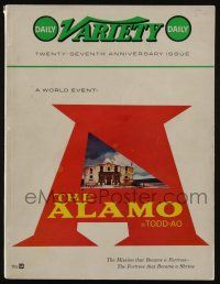 4s050 DAILY VARIETY exhibitor magazine October 25, 1960 Alamo in TODD-AO, 27th Anniversary issue!