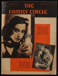 4s242 FAMILY CIRCLE magazine September 24, 1943 Hedy Lamarr, Ronald Reagan, William Powell & more!