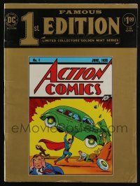 4s229 FAMOUS 1ST EDITION magazine '74 limited collectors' golden mint series, Action Comics No. 1!