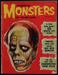 4s200 FAMOUS MONSTERS OF FILMLAND vol 1 no 3 magazine April 1959 Frankenstein from Space, cool!