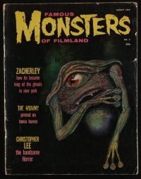 4s201 FAMOUS MONSTERS OF FILMLAND vol 1 no 4 magazine August 1959 Creature, Werewolf, Mummy & more!