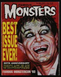 4s209 FAMOUS MONSTERS OF FILMLAND signed magazine May 1993 by Forrest J. Ackerman, best issue ever!