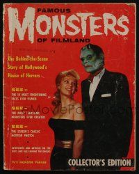 4s198 FAMOUS MONSTERS OF FILMLAND vol 1 no 1 magazine '58 Karloff as Frankenstein, Lon Chaney+more!