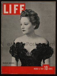 4s272 LIFE MAGAZINE magazine March 6, 1939 Tallulah Bankhead on stage in Little Foxes!