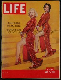 4s150 LIFE MAGAZINE magazine May 25, 1953 Marilyn Monroe & Jane Russell, Gentlemen Prefer Blondes!