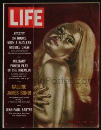 4s274 LIFE MAGAZINE magazine November 6, 1964 Bond's sexy naked Shirley Eaton covered in gold!