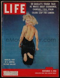 4s160 LIFE MAGAZINE magazine November 9, 1959 Marilyn Monroe, Part of a Jumping Picture Gallery!