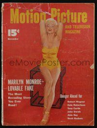 4s154 MOTION PICTURE magazine November 1953 sexy Marilyn Monroe, the Lovable Fake!