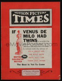 4s026 MOTION PICTURE TIMES exhibitor magazine November 30, 1929 MGM's best is yet to come!