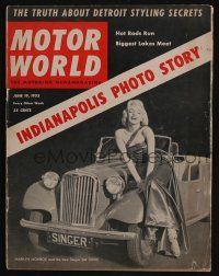 4s151 MOTORWORLD magazine June 19, 1953 Marilyn Monroe and the new Singer SM 1500C + cool cars!