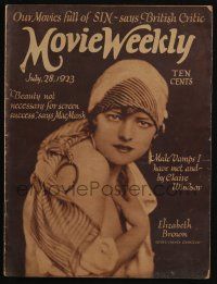 4s290 MOVIE WEEKLY magazine July 28, 1923 American movies are full of sentimentality & sin!