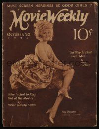 4s292 MOVIE WEEKLY magazine October 20, 1923 Thief of Bagdad, must screen heroines be good girls!