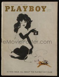 4s216 PLAYBOY magazine August 1960 Playboy Key Club + sexy Sophia Loren, fold-out centerfold!