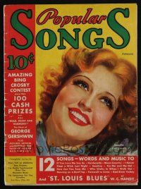 4s247 POPULAR SONGS magazine February 1935 cover art of Jeanette MacDonald by Marland Stone!