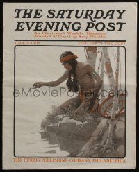 4s251 SATURDAY EVENING POST magazine July 18, 1908 NCW art of Native American Indian!