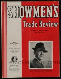 4s034 SHOWMEN'S TRADE REVIEW exhibitor magazine April 22, 1939 Union Pacific, Hardys Ride High!