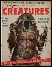 4s197 WORLD FAMOUS CREATURES no 4 magazine June 1959 Lon Chaney's life story, Count Dracula 1931!