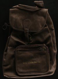 4s067 BIG LEBOWSKI 12x17 leather backpack '98 you can carry all your stuff around in it!