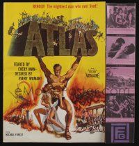 4s338 ATLAS pressbook '61 great Jenson artwork of mightiest gladiator Michael Forest!