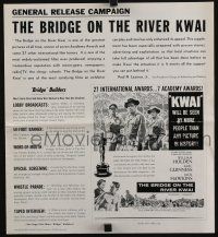 4s372 BRIDGE ON THE RIVER KWAI general release pressbook '58 William Holden, Guinness, David Lean