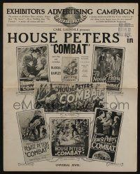 4s394 COMBAT pressbook '26 House Peters as Blaze Burke, more thrilling than a tornado!