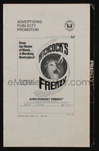 4s466 FRENZY pressbook '72 written by Anthony Shaffer, Alfred Hitchcock's masterpiece!