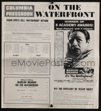 4s612 ON THE WATERFRONT pressbook R59 Elia Kazan classic, many images of Marlon Brando!