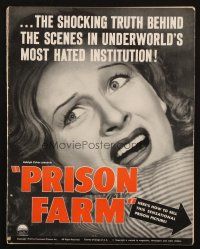 4s645 PRISON FARM pressbook '38 Shirley Ross is in jail & prison doctor Lloyd Nolan helps her!