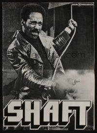 4s674 SHAFT pressbook '71 classic image of Richard Roundtree firing his gun!