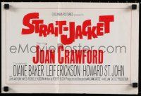 4s693 STRAIT-JACKET pressbook '64 crazy ax murderer Joan Crawford, directed by William Castle!