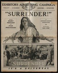 4s700 SURRENDER pressbook '27 Jewish Mary Philbin must sacrifice herself to Russian noble or else!