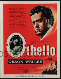 4s305 OTHELLO English pressbook '52 Orson Welles in the title role w/pretty Fay Compton, Shakespeare