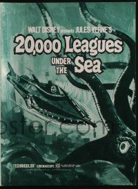 4s313 20,000 LEAGUES UNDER THE SEA pressbook R71 Jules Verne classic, art of deep sea divers!