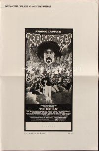 4s314 200 MOTELS pressbook '71 directed by Frank Zappa, rock 'n' roll, wild artwork!