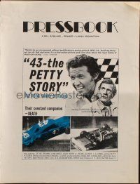 4s318 43 THE PETTY STORY pressbook '72 NASCAR race car driver Darren McGavin!