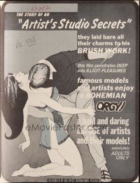 4s336 ARTIST'S STUDIO SECRETS pressbook '64 they laid bare all their charms to his brush work!