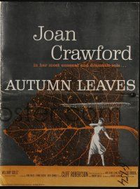 4s340 AUTUMN LEAVES pressbook '56 Cliff Robertson was young & eager and Joan Crawford was lonely!