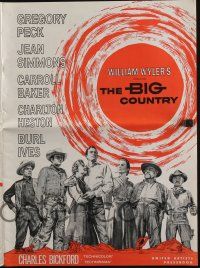 4s350 BIG COUNTRY pressbook '58 Gregory Peck, Charlton Heston, Jean Simmons, William Wyler classic