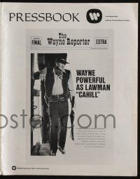 4s380 CAHILL pressbook '73 classic United States Marshall big John Wayne, w/ revised ad campaign!