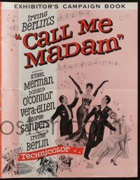 4s382 CALL ME MADAM pressbook '53 Ethel Merman, Donald O'Connor & Vera-Ellen, Irving Berlin songs!