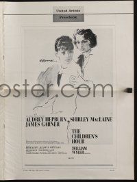 4s390 CHILDREN'S HOUR pressbook '62 Audrey Hepburn & Shirley MacLaine, directed by William Wyler!