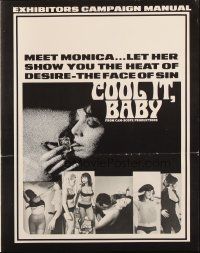 4s401 COOL IT BABY pressbook '67 cool images of sexy smoking Beverly Baum in title role!