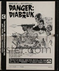 4s412 DANGER: DIABOLIK pressbook '68 Mario Bava, spy John Phillip Law & sexy Marisa Mell!