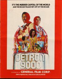 4s420 DETROIT 9000 pressbook '73 murder capital of the world, cool Robert Tanenbaum art!