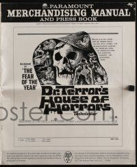 4s433 DR. TERROR'S HOUSE OF HORRORS pressbook '65 Christopher Lee, cool horror art!