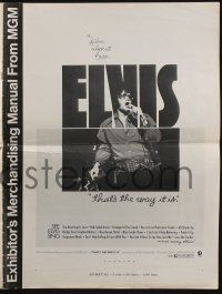 4s441 ELVIS: THAT'S THE WAY IT IS pressbook '70 great images of Presley singing on stage!