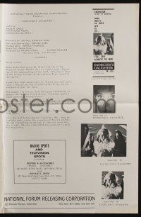 4s444 EXORCISM'S DAUGHTER pressbook '74 women caged like animals live to pleasure their keepers!