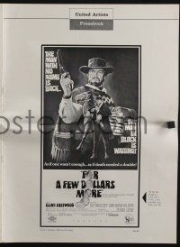 4s460 FOR A FEW DOLLARS MORE pressbook '67 Sergio Leone, great images of Clint Eastwood