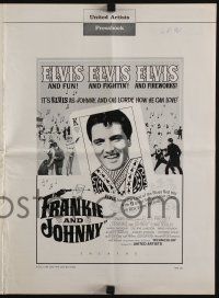4s464 FRANKIE & JOHNNY pressbook '66 Elvis Presley turns the land of the blues red hot!